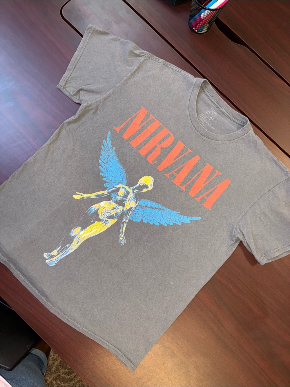 NIRVANA Gray Graphic Tee